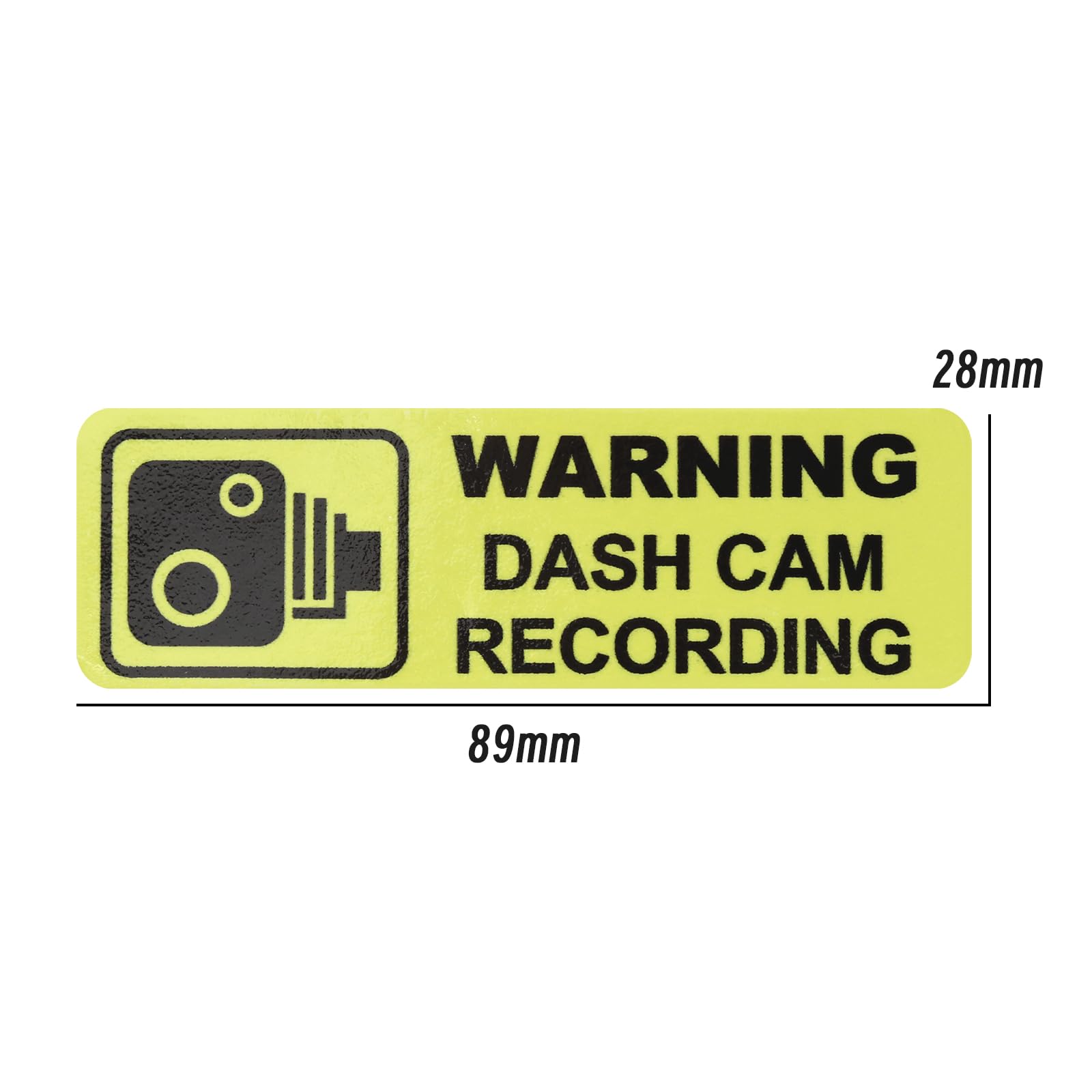 10 Szt. Naklejki Ostrzegawcze Na Kamerę Rozdzielczą PCW 89 x 28 mm - O - obrazek 5