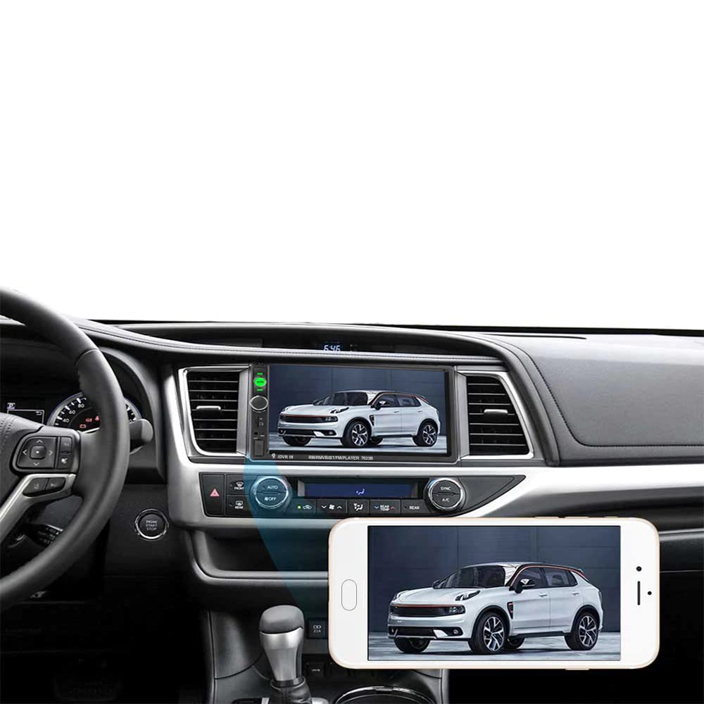 Retoo Radio samochodowe z Bluetooth USB, 7-calowy ekran dotykowy, odbi - obrazek 4