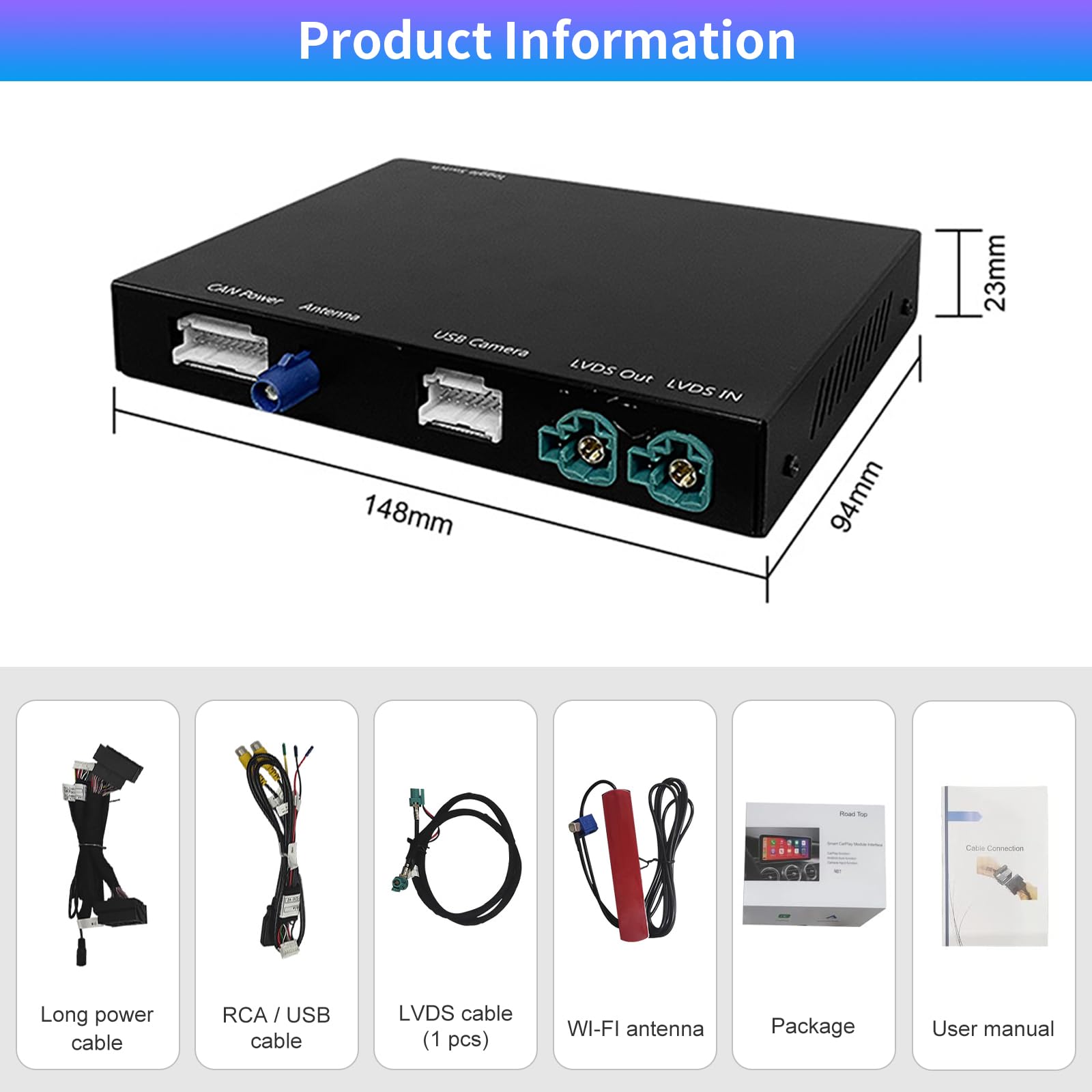 Road Top Bezprzewodowy Carplay Android Auto do BMW NBT System 3 4 5 6 - obrazek 2