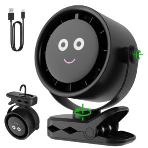 USB Mały Wentylator Biurkowy - 4000 mAh Przenośny Wentylator z Wyświet