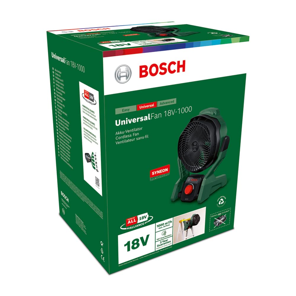Przenośny wentylator akumulatorowy Bosch UniversalFan 18V-1000 (bez ak - obrazek 3