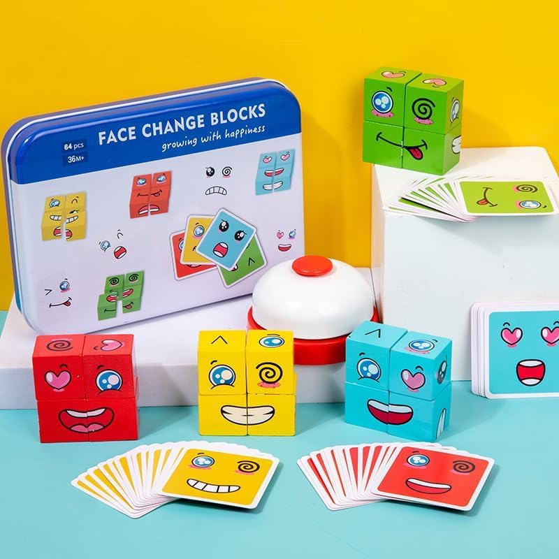 Drewniana kostka puzzle – kreatywna edukacyjna zabawka dla dzieci - obrazek 5