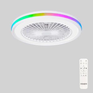 Wentylator sufitowy Zenlavia 47 cm z oświetleniem RGB, pilotem i timerem
