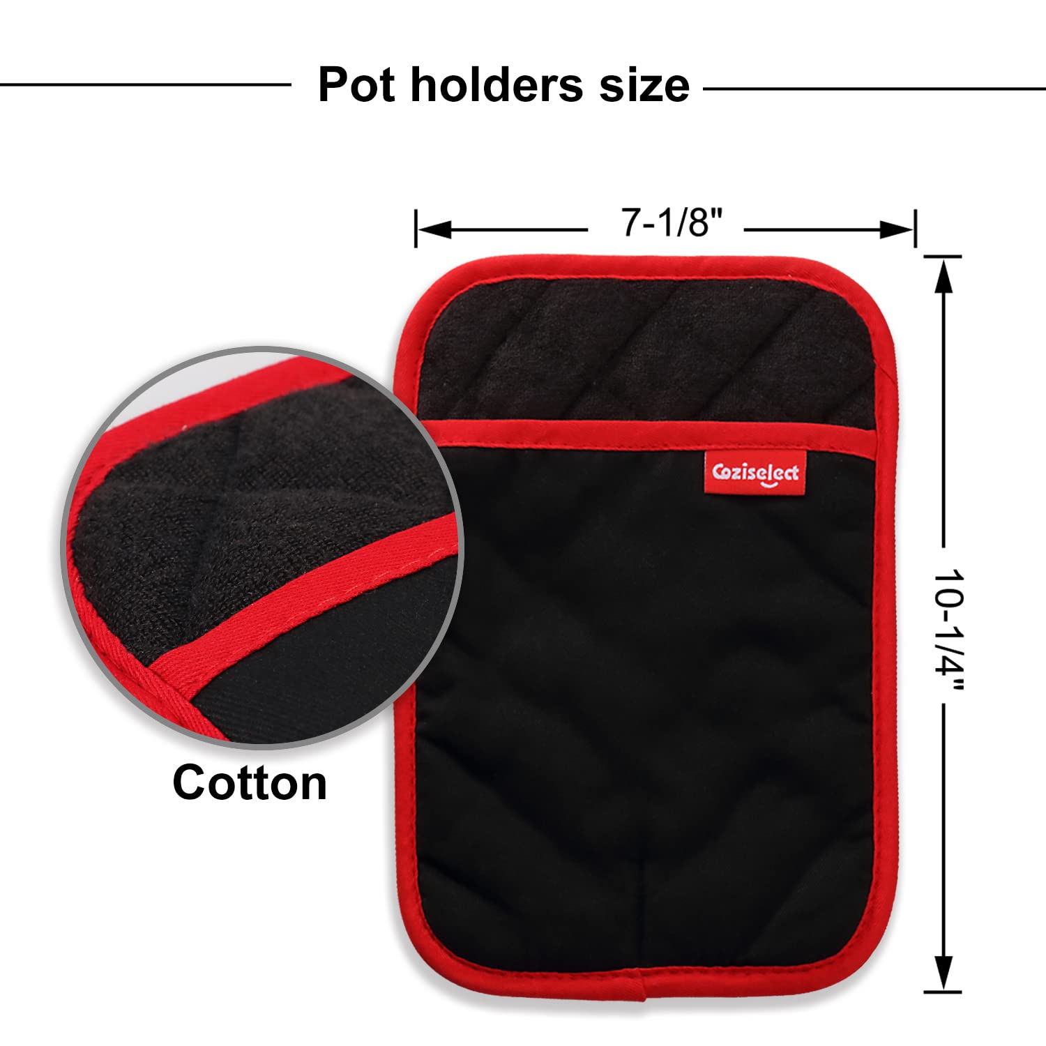 Zestawy łapek do garnków, żaroodporne łapki z kieszeniami antypoślizgo - obrazek 3