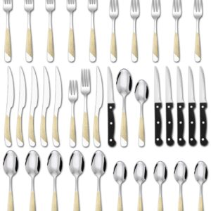 Zestaw sztućców dla 12 osób 36 szt. ze stali nierdzewnej, eleganckie i zmywarkowe