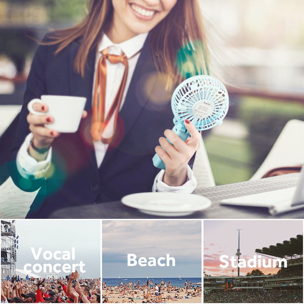 EasyAcc Elektryczny wentylator ręczny z ładowalnym uchwytem 2600 mAh, - obrazek 6