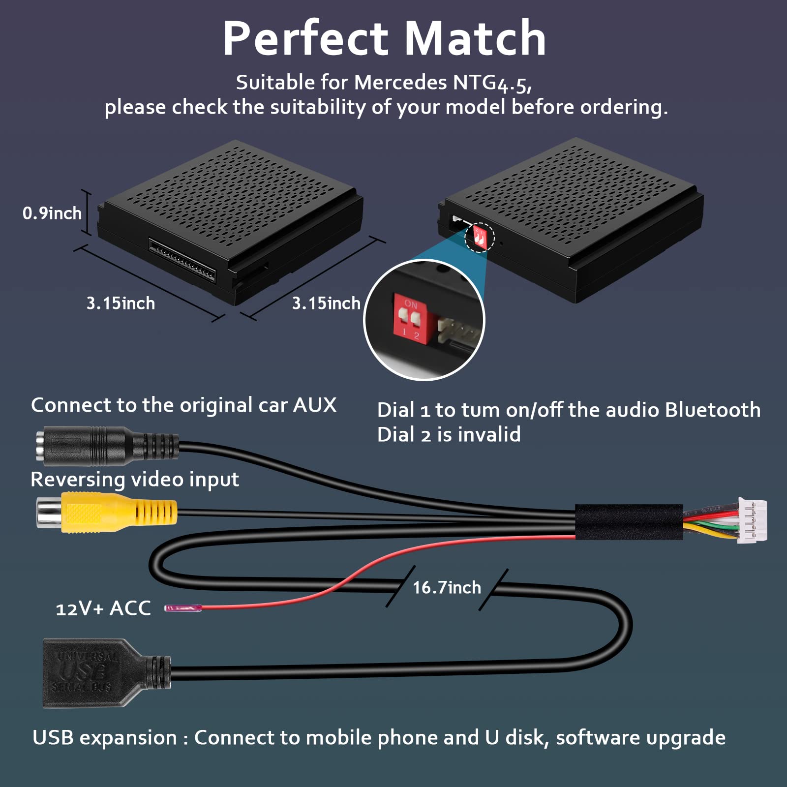 CARabc Bezprzewodowy Carplay kompatybilny z Apple Carplay i Android Au - obrazek 6