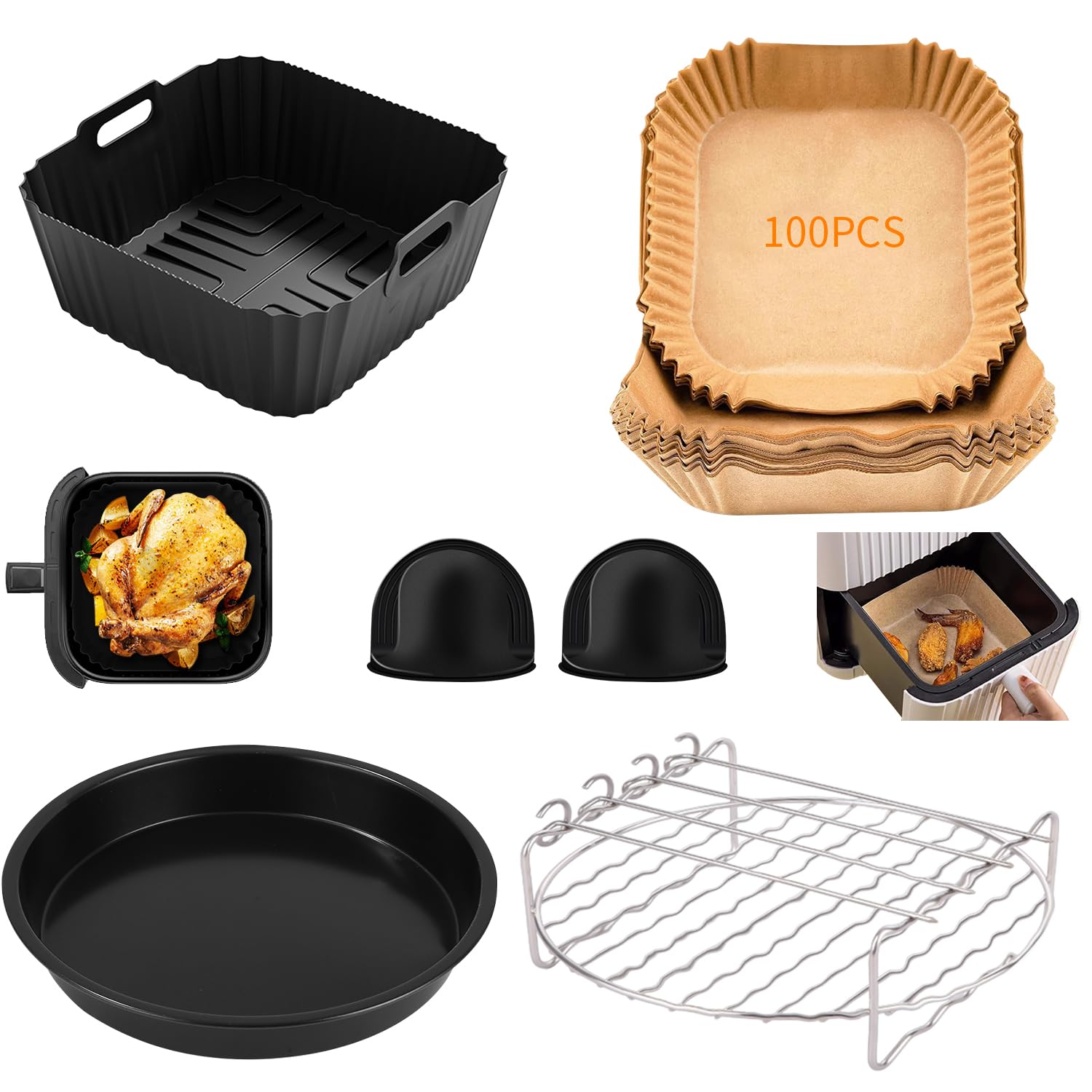 Zestaw akcesoriów do frytownicy powietrznej 6 el. Ninja 4-6QT