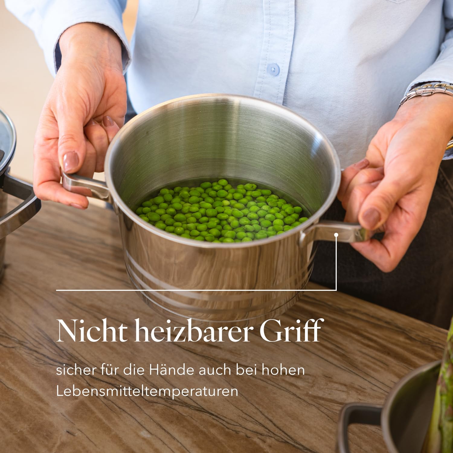 FLORINA Zestaw garnków Smart I 8-częściowy zestaw garnków z wysokiej j - obrazek 5