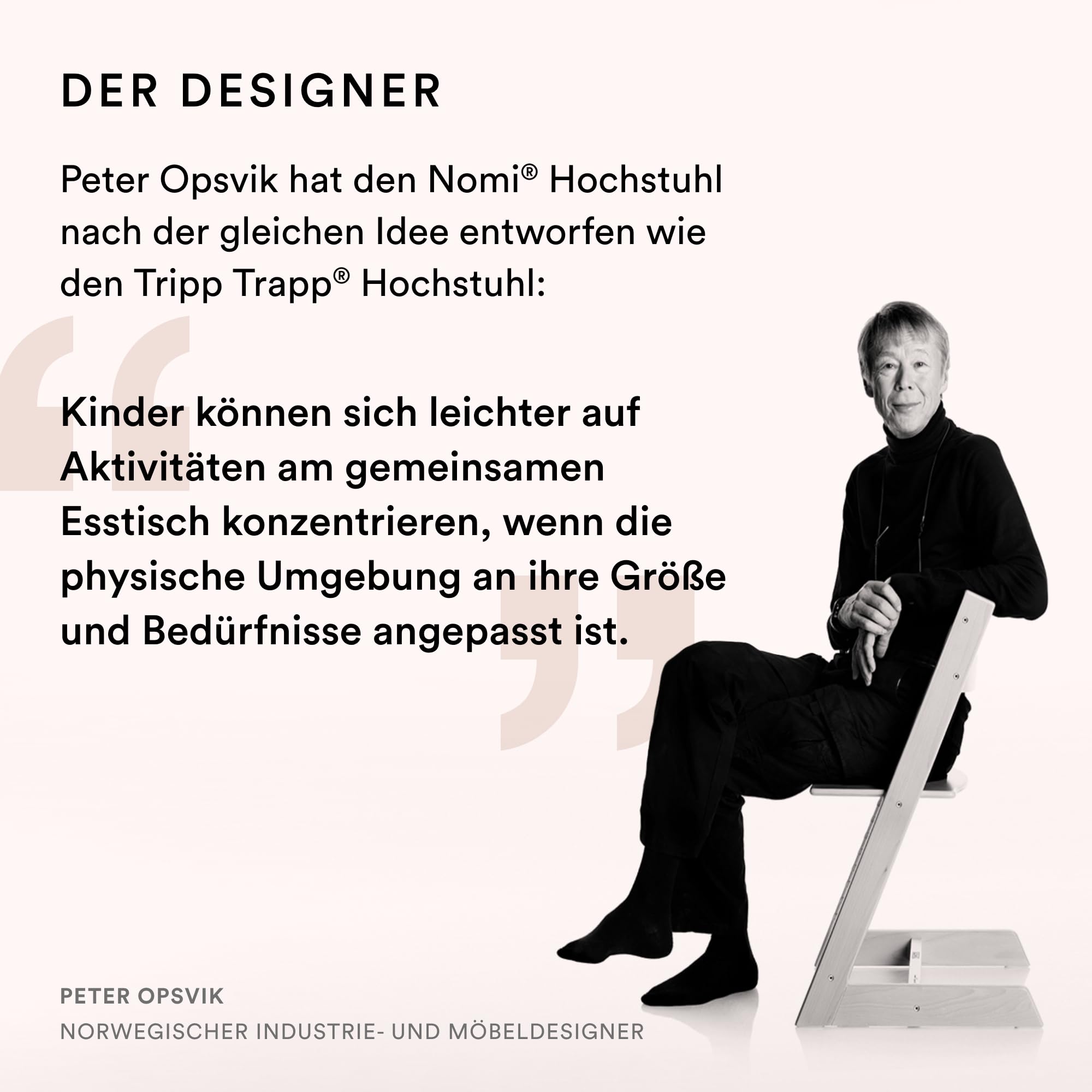 Dębowe krzesełko Stokke Nomi z zestawem dla niemowląt, czarne - inspir - obrazek 3