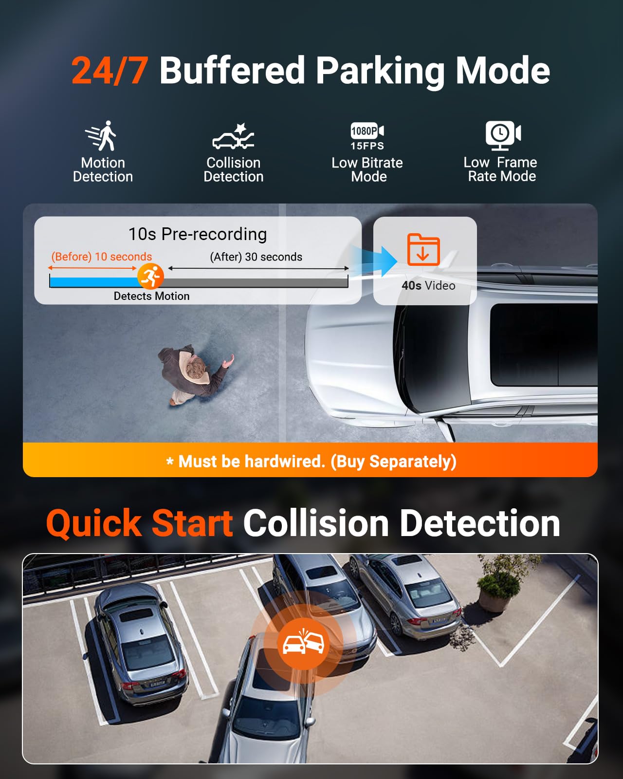 VANTRUE N4S 3-kanałowa kamera samochodowa 1944p z GPS, WiFi i noktowizorem - obrazek 5