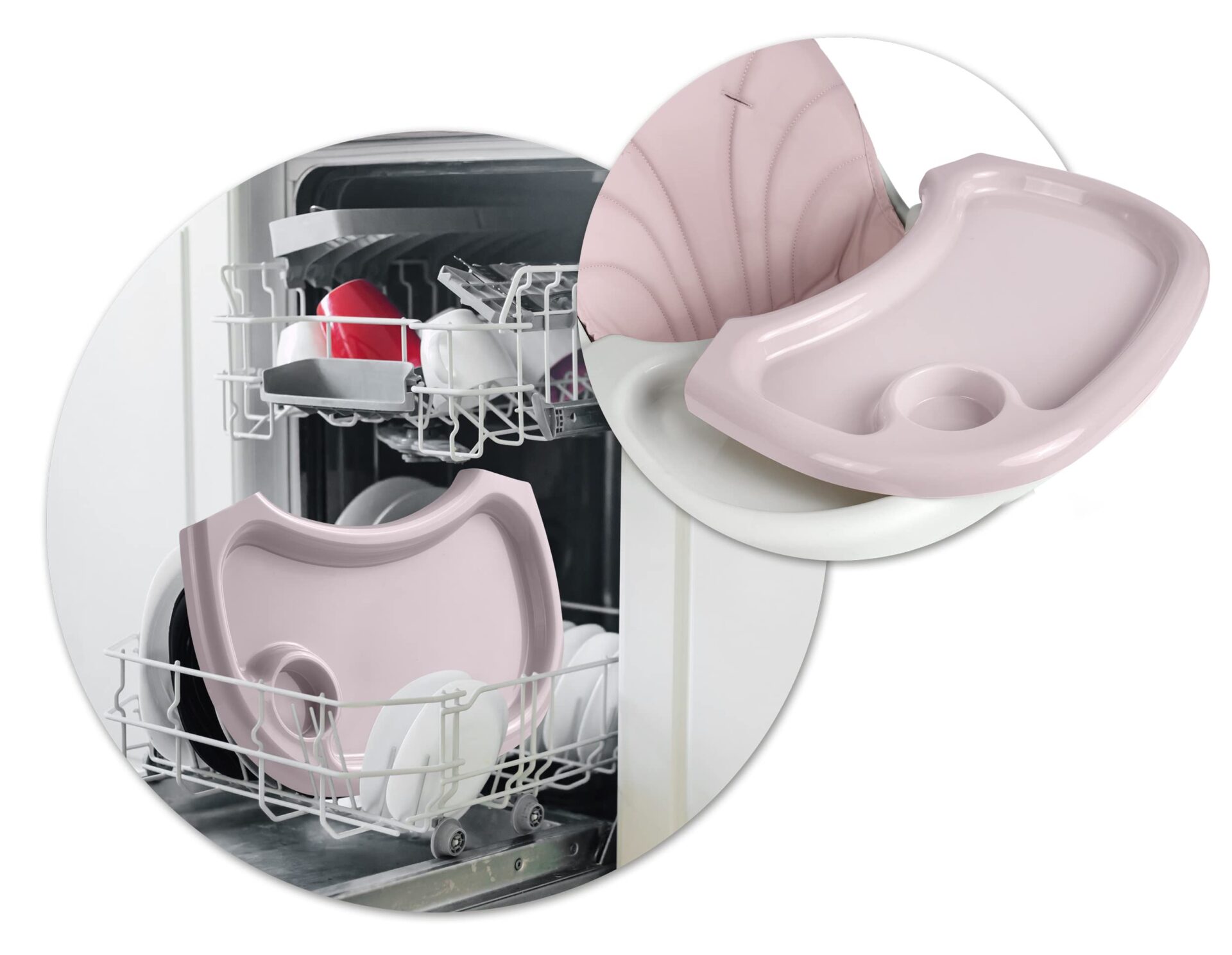 Ricokids Krzesełko do karmienia Milo dla dzieci składane tacka - obrazek 9