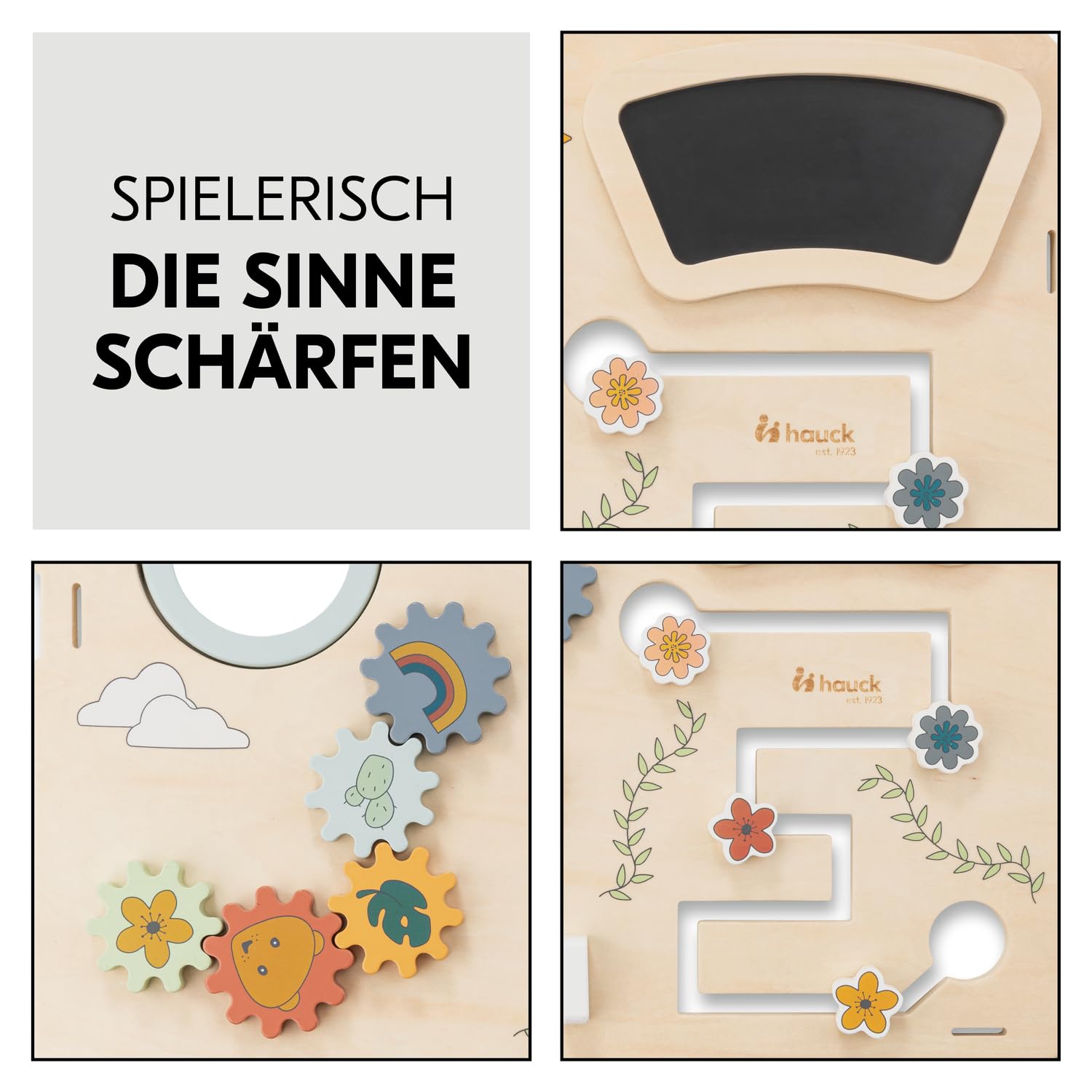 Hauck Stół do Ćwiczeń Alpha Beta i Arketa - Drewniana Zabawka FSC dla Niemowląt - obrazek 6