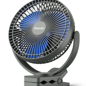 Koonie Wentylator USB 10 000 mAh 20 cm - Cichy, Przenośny, 4 Prędkości