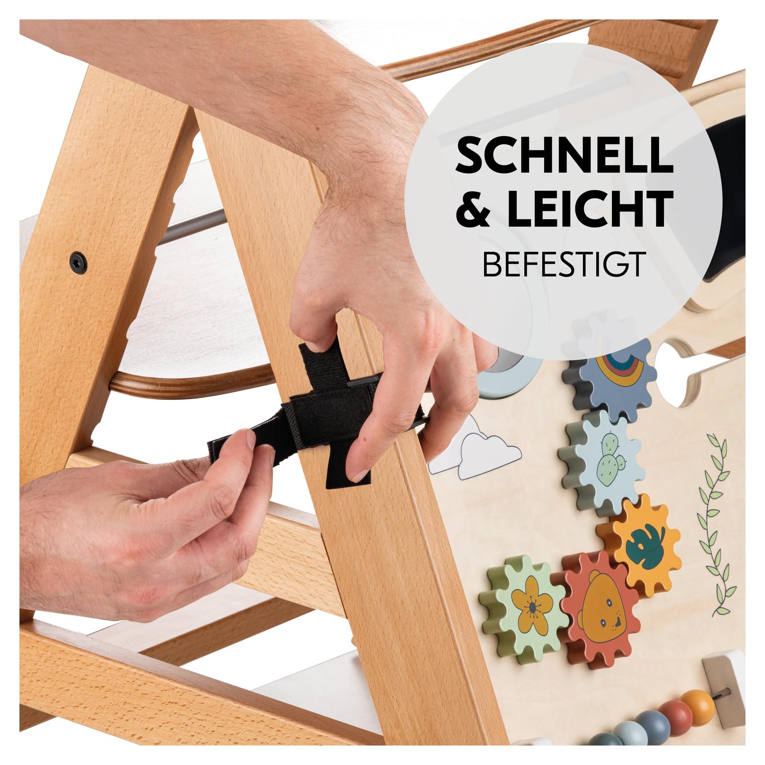 Hauck Stół do Ćwiczeń Alpha Beta i Arketa - Drewniana Zabawka FSC dla Niemowląt - obrazek 4