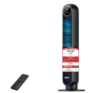 Dreo Cichy Wentylator Kolumnowy 28 dB z Pilotem, Oscylacja 90°