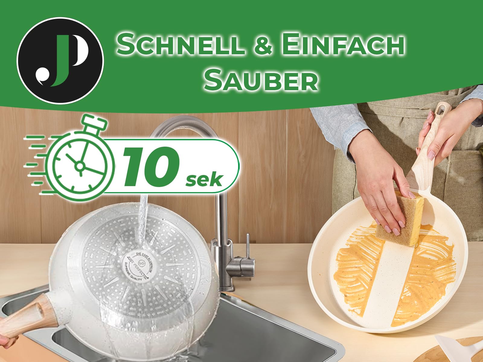 JUST PERFECTO - Zestaw Garnków Indukcyjnych 14 Elementów z Pokrywkami - obrazek 2