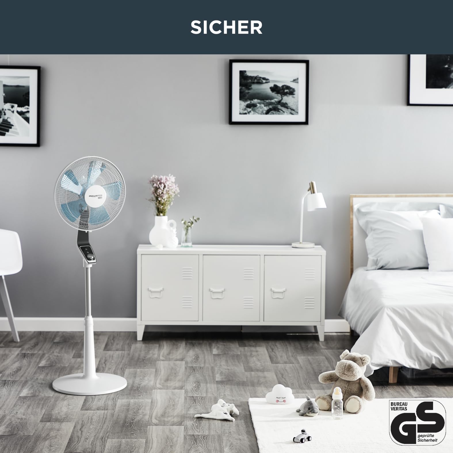 Rowenta Turbo Silence Extreme Wentylator, Biały/Niebieski, 40 cm - obrazek 6