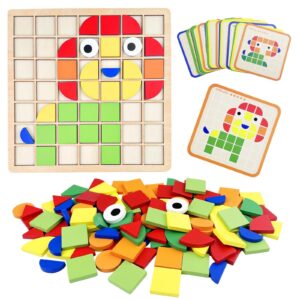 Drewniane Puzzle 3D Montessori Tangram – Edukacyjna Zabawka dla Dzieci