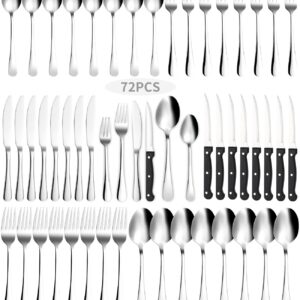Zestaw sztućców Xespis 72 części dla 12 osób - polerowane, zmywarka, eleganckie