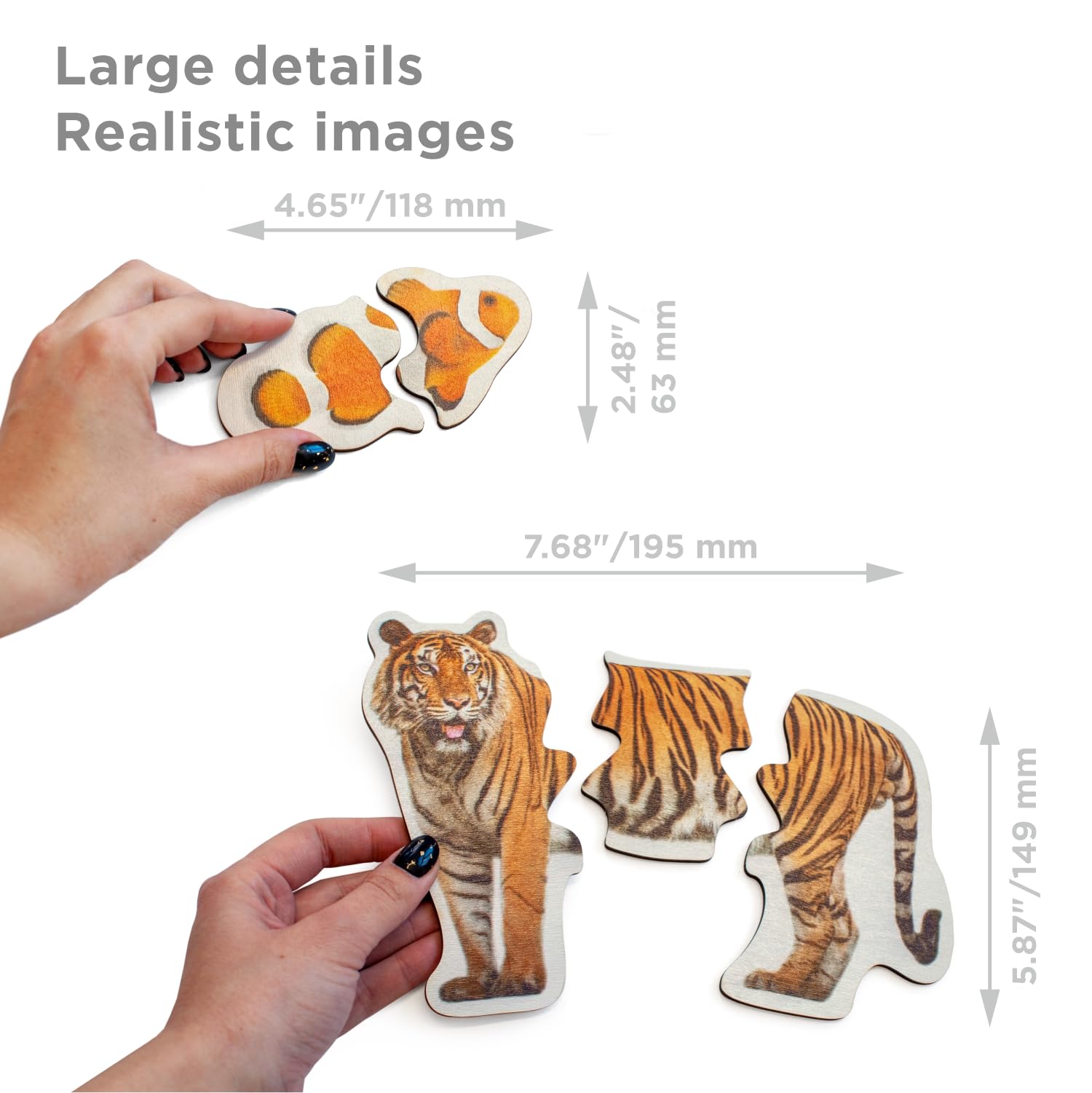 Drewniane Puzzle Ulanik ze Zwierzętami dla Dzieci 3+ – 29 Figurków - obrazek 7