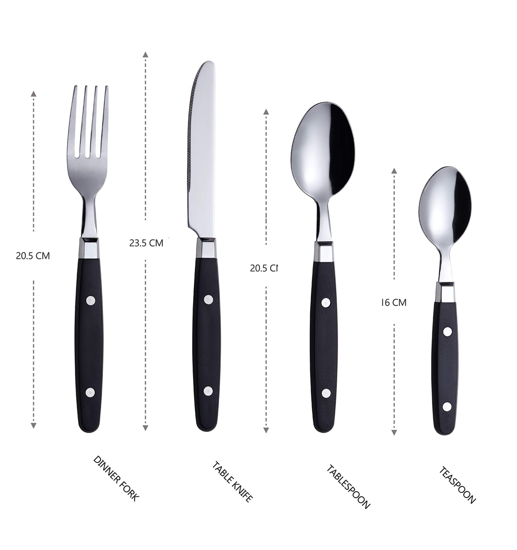 EXZACT Zestaw sztućców 24 szt. ze stali nierdzewnej w stylu retro - obrazek 8