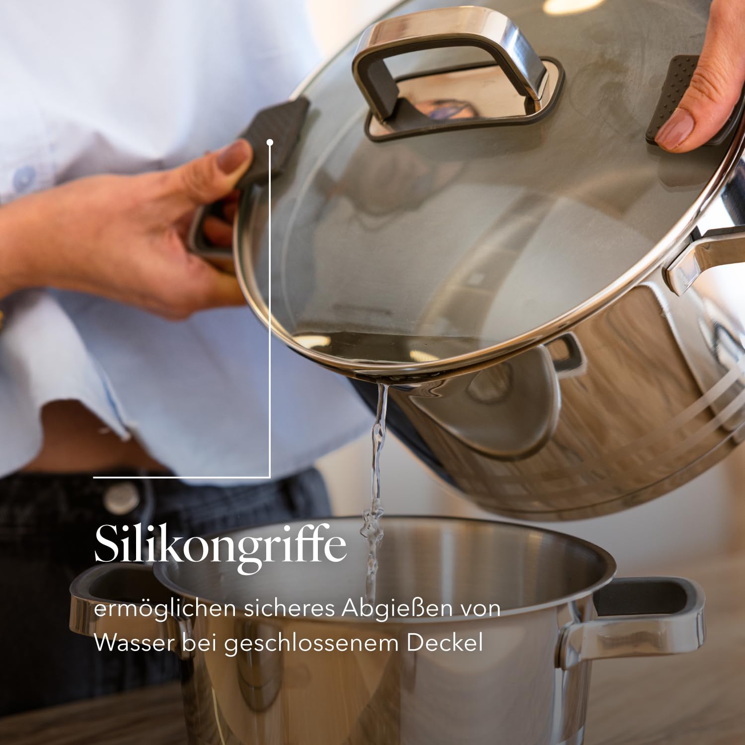 FLORINA Zestaw garnków Smart I 8-częściowy zestaw garnków z wysokiej j - obrazek 3