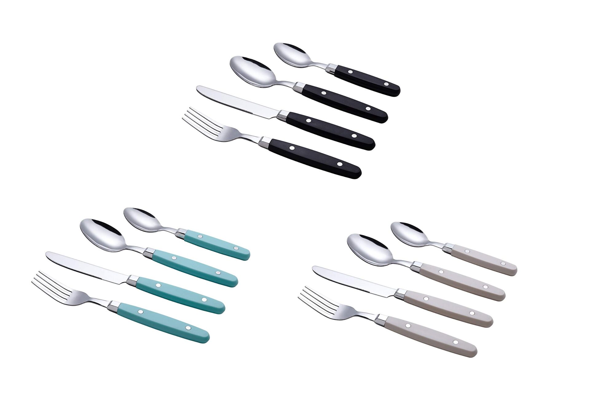 EXZACT Zestaw sztućców 24 szt. ze stali nierdzewnej w stylu retro - obrazek 6