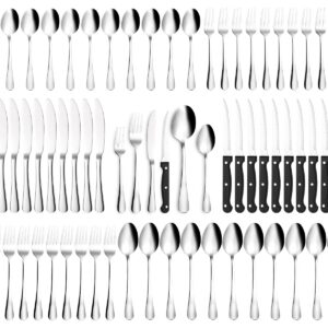 Zestaw sztućców 72-częściowy dla 12 osób ze stali nierdzewnej, mycie w zmywarce