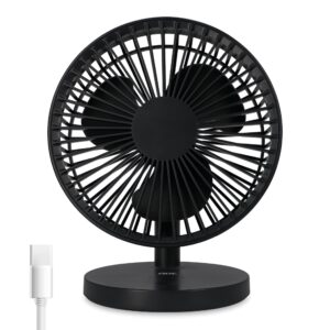ADE Bardzo cichy wentylator stołowy USB, 3 stopnie pracy, akumulator d