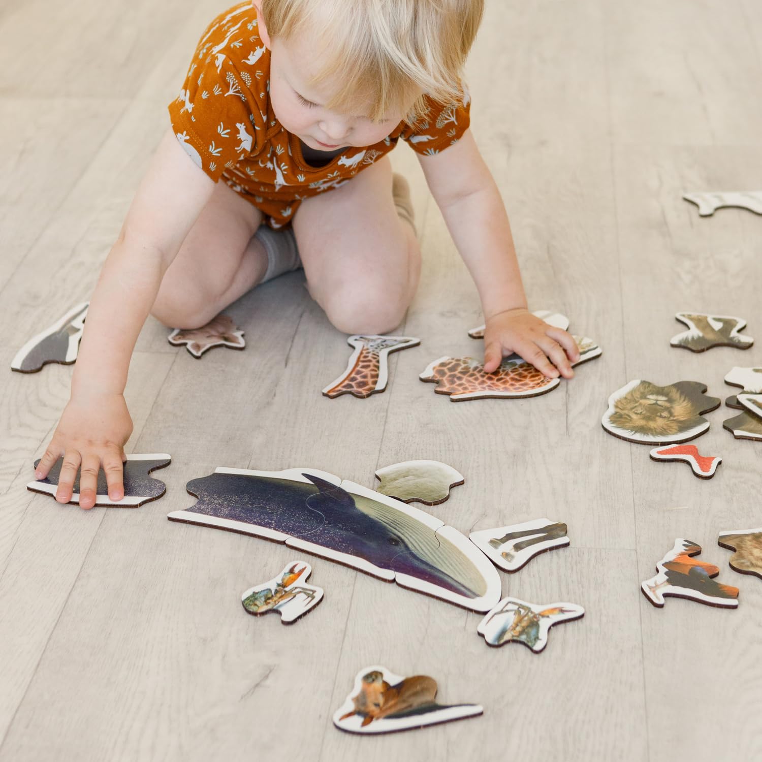 Drewniane Puzzle Ulanik ze Zwierzętami dla Dzieci 3+ – 29 Figurków - obrazek 6