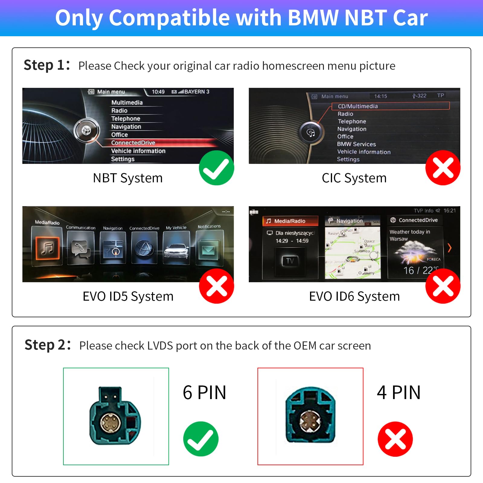 Road Top Bezprzewodowy Carplay Android Auto do BMW NBT System 3 4 5 6 - obrazek 6