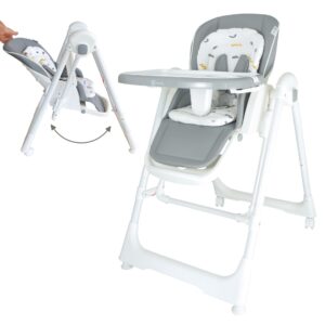 Fotelik ewolucyjny 3 w 1 Twinly Movity: leżak, huśtawka, regulowany szary