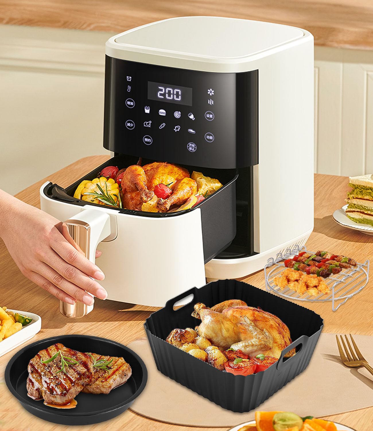 Zestaw akcesoriów do frytownicy powietrznej 6 el. Ninja 4-6QT - obrazek 2