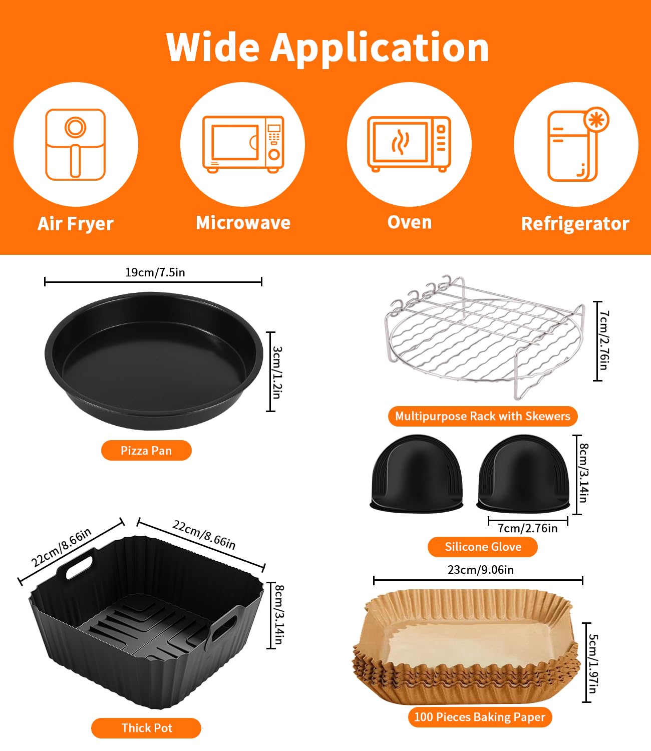 Zestaw akcesoriów do frytownicy powietrznej 6 el. Ninja 4-6QT - obrazek 5