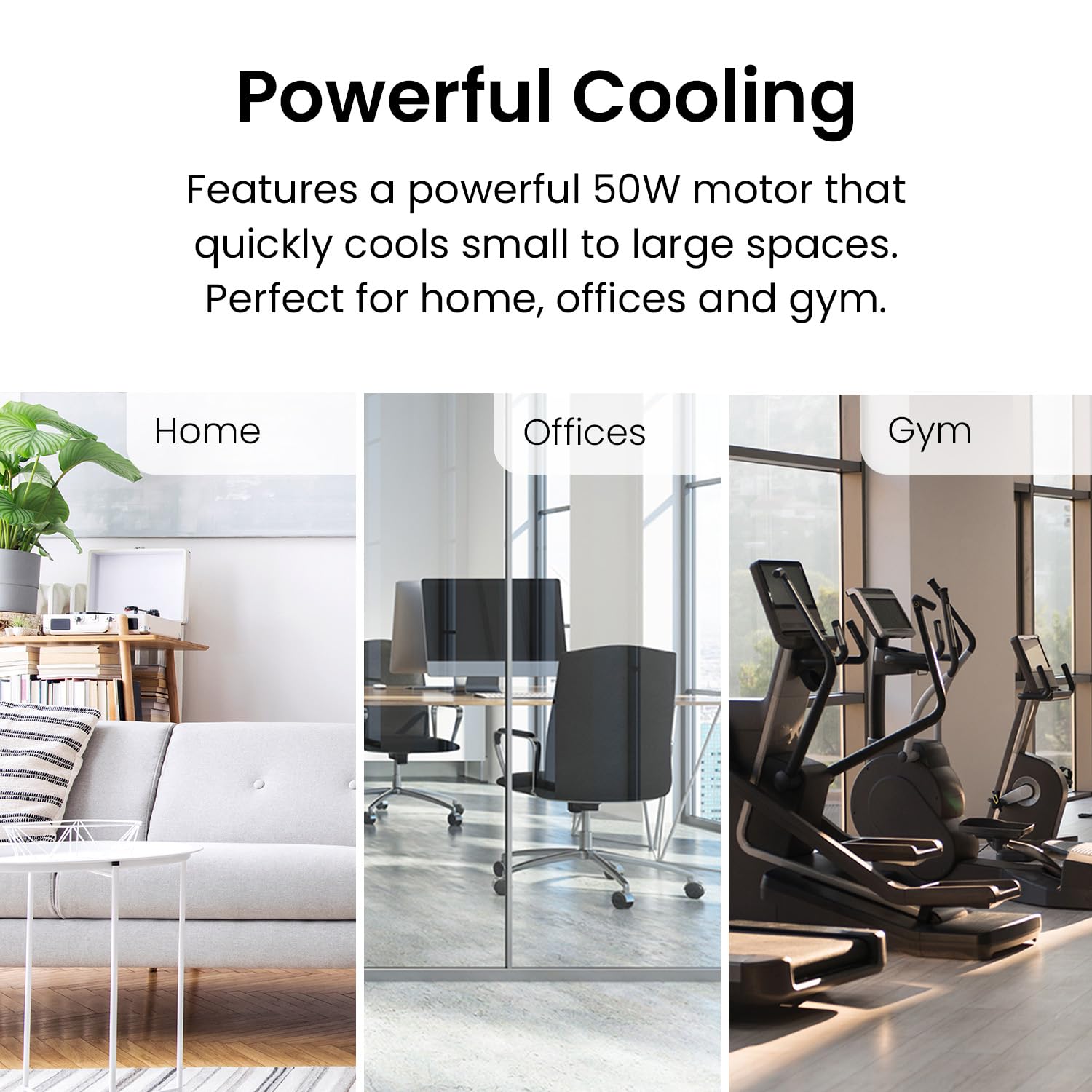 Przenośny wentylator Pro Breeze 12″ Chrome z oscylacją i 3 prędkościami - obrazek 7