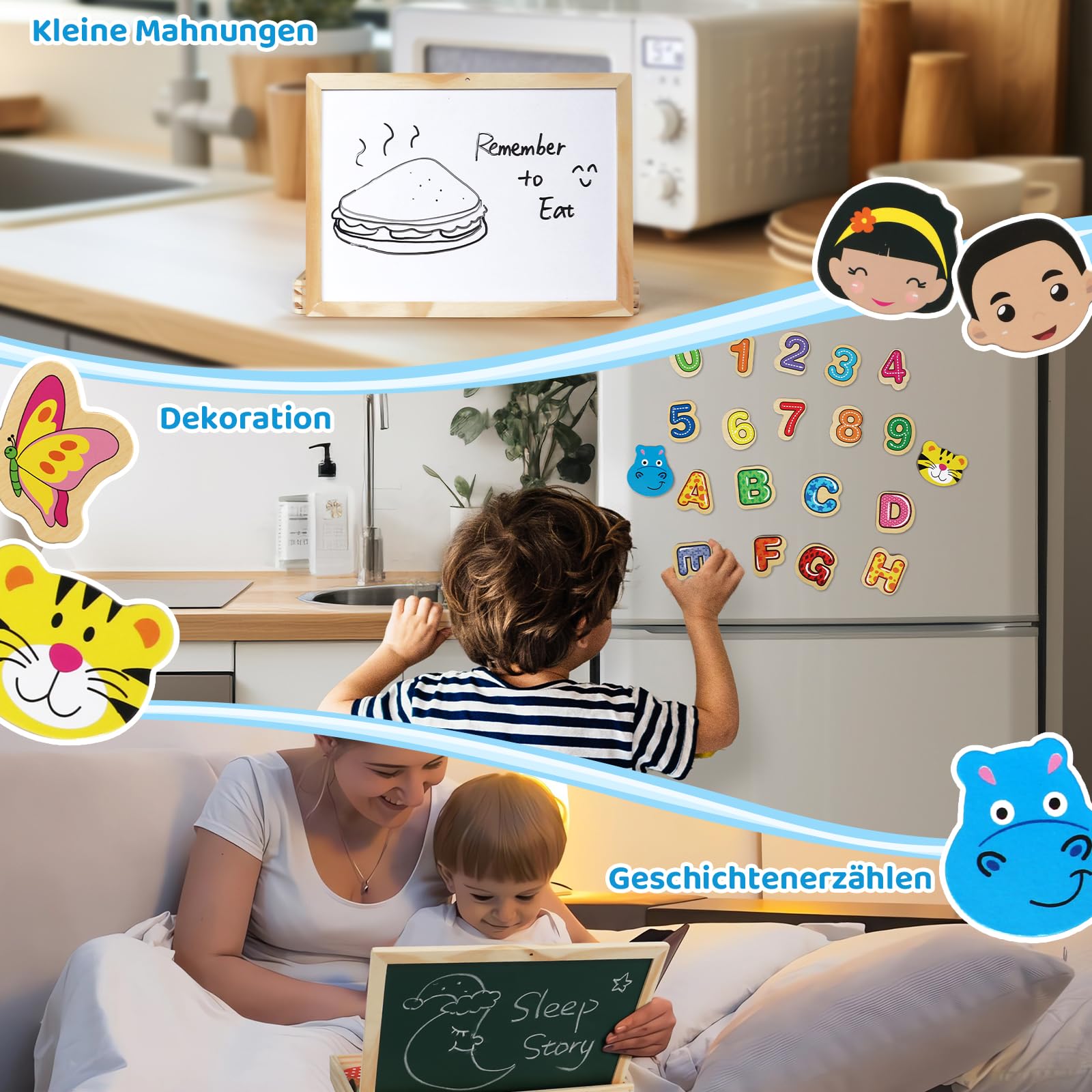 Yoptote Tablica Magnetyczna Montessori dla Dzieci 2-4 lata – Litery i Cyfry - obrazek 5