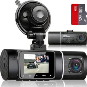 abask J05 samochodowa kamera na deskę rozdzielczą, 1080p, z kartą SD 3