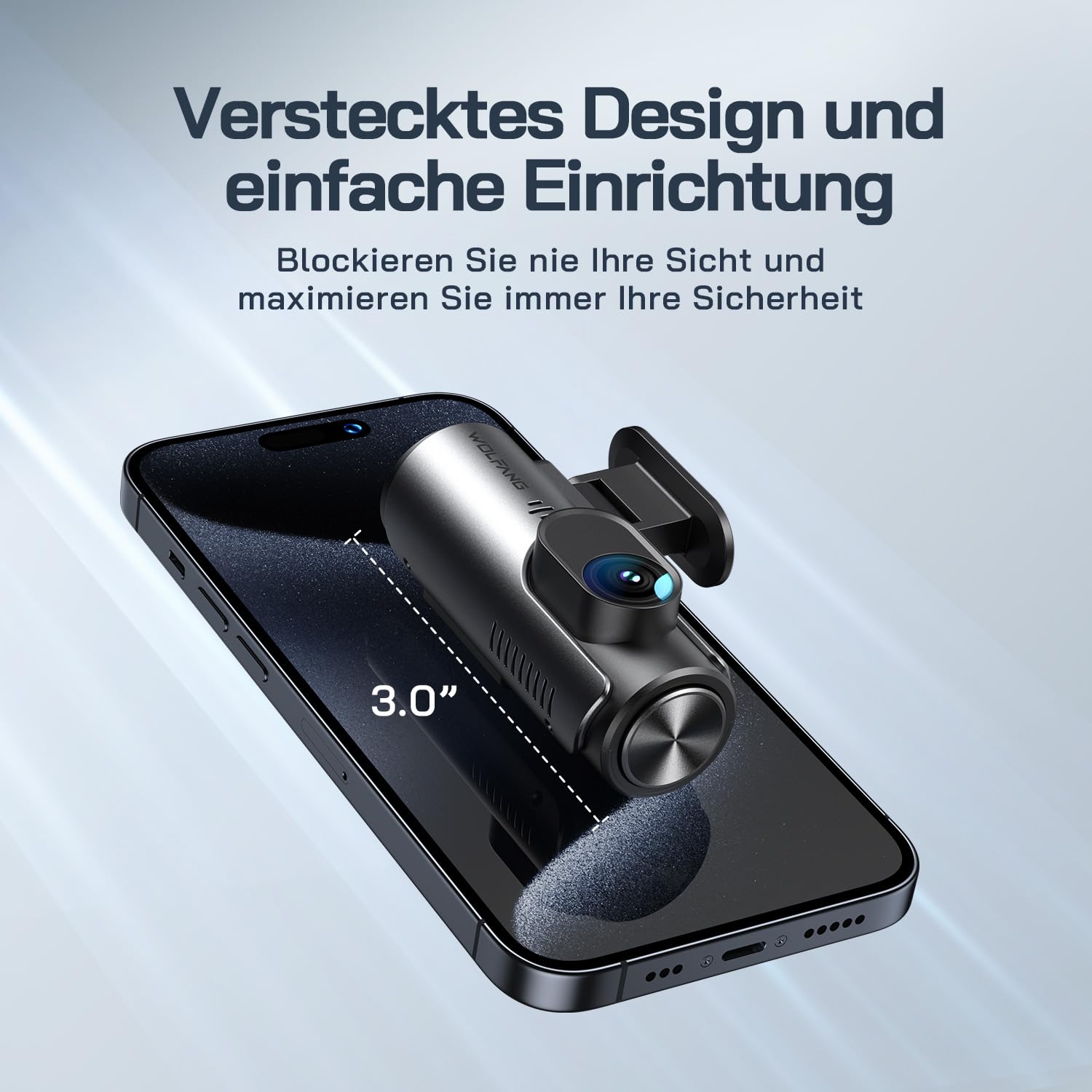 Kamera samochodowa WOLFANG 4K przednia i tylna kamera samochodowa Wi-F - obrazek 3