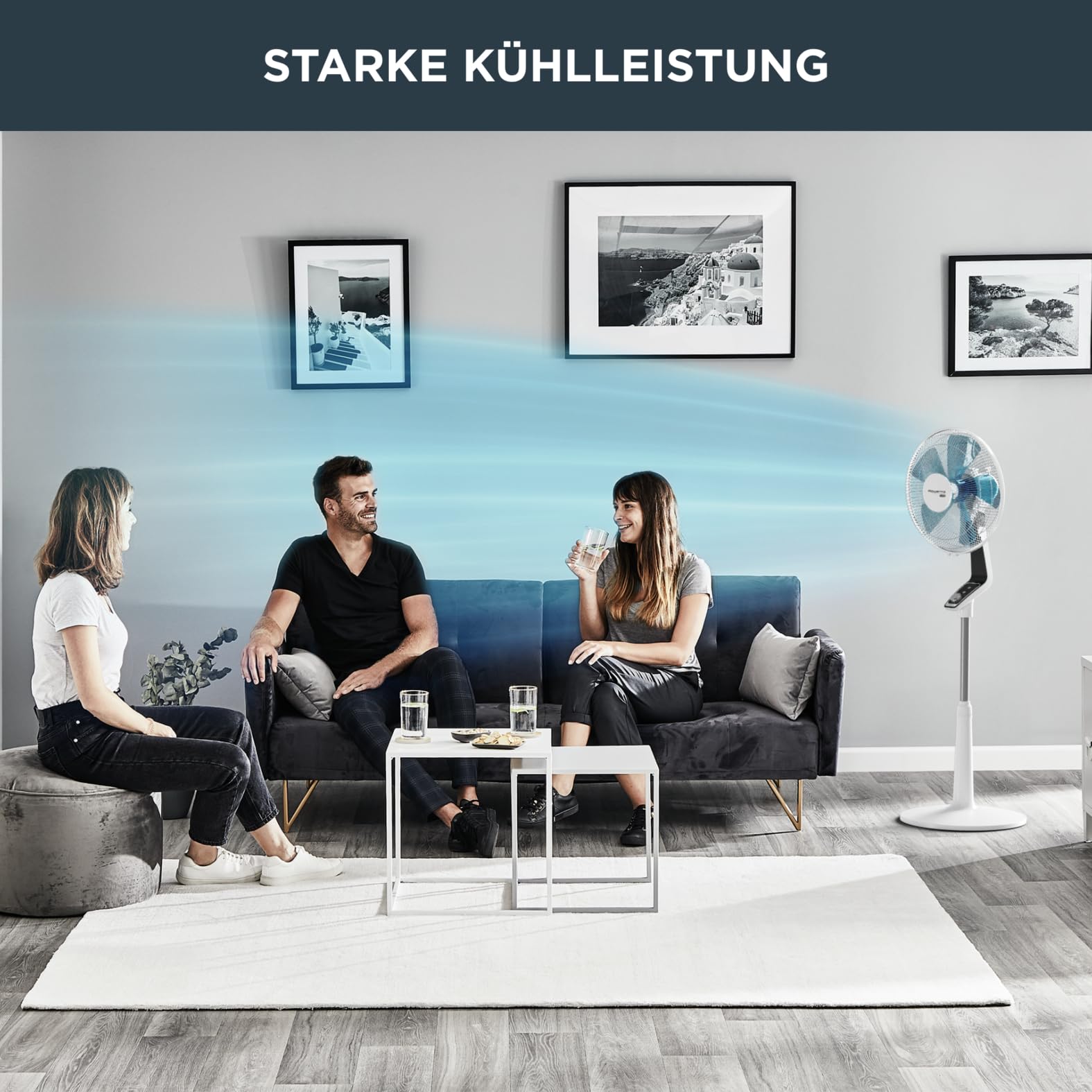 Rowenta Turbo Silence Extreme Wentylator, Biały/Niebieski, 40 cm - obrazek 8