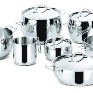 Lagostina Euforia Zestaw Garnków i Patelni 11 Elementów Srebrny