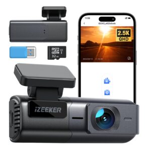 iZEEKER Kamera samochodowa 2,5K WiFi Dashcam, mini kamera samochodowa