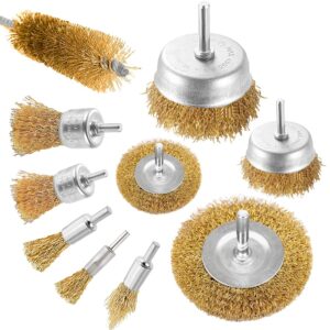 10-częściowa szczotka z drutu wiertniczego, druciane szczotki pokryte