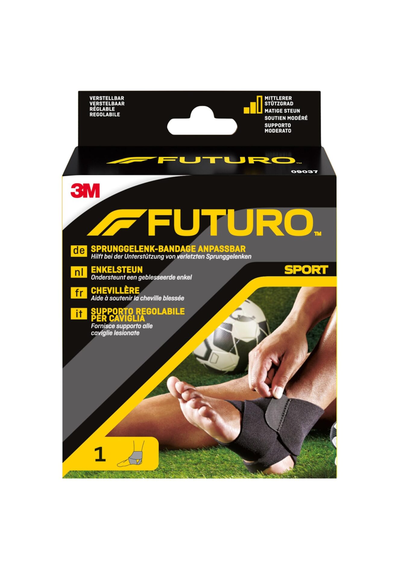 FUTURO Bandaż na staw skokowy regulowany 178-279 cm - wsparcie i komfort