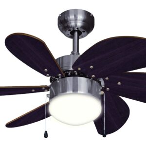 Wentylator sufitowy Bestron Ø 75 cm z oświetleniem, 3 prędkości, funkcja letnia/zimowa