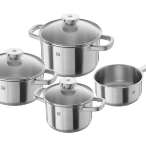 Zwilling Joy Zestaw Naczyń Kuchennych Srebrny 4 szt - Wysoka Jakość i Styl