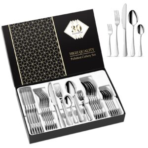 Zestaw sztućców Aoeeppa dla 6 osób, 30 części, stal nierdzewna, polerowane