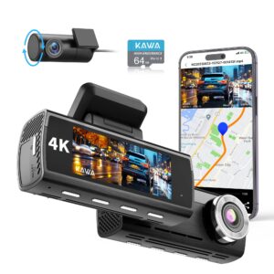 Kamera samochodowa 4K D8 z GPS, WiFi, 64GB, tryb parkowania 24H