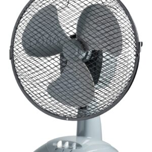 Bestron Przenośny Wentylator Stołowy Ø 27 cm z Oscylacją 75° - Szary