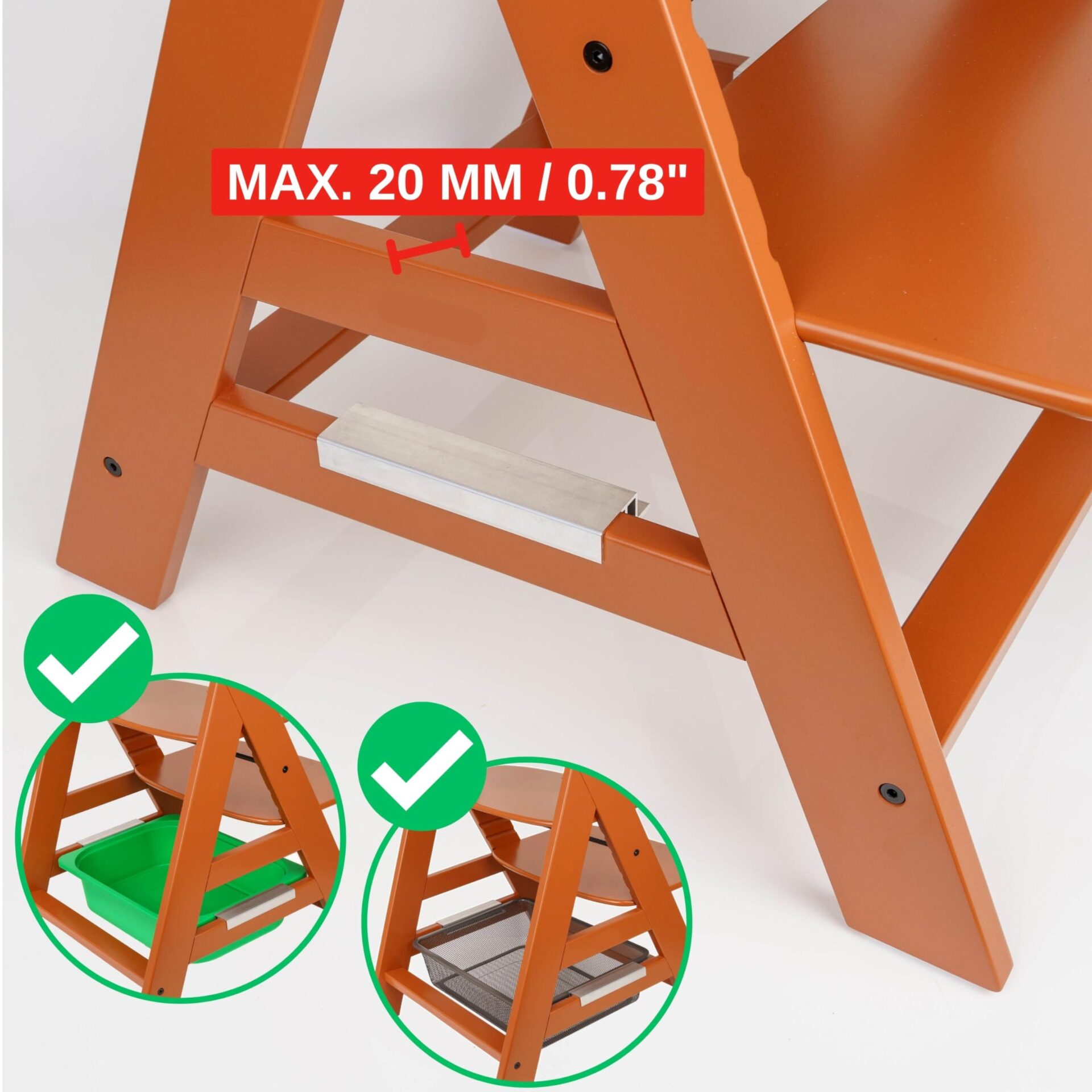 Adapter do krzesełka Hauck Alpha Beta - aluminiowy uchwyt do skrzynek IKEA - obrazek 5